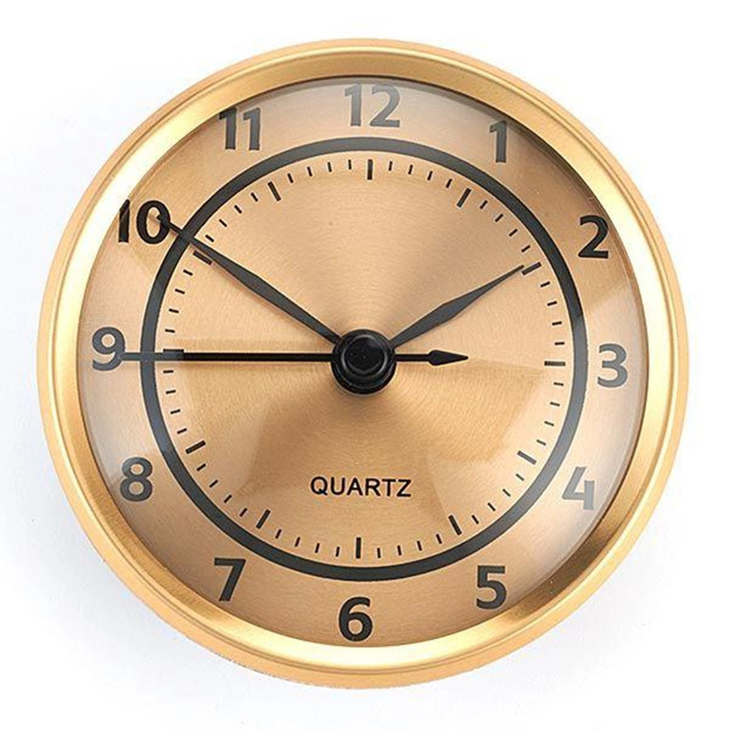 Clock Fit-up Arabic with Dial and Brushed Gold Bezel - Dial Finish:Brushed Gold Dial